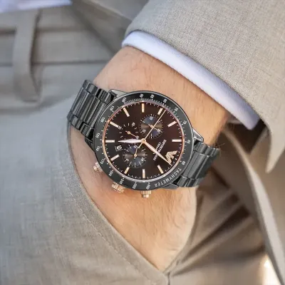 Emporio Armani Men's Chronograph Black Dial Watch